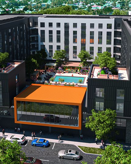 Visualisierung Class A Apartmentanlage Residential USA