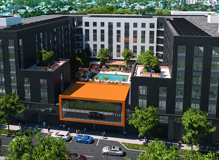 Visualisierung Class A Apartmentanlage Residential USA