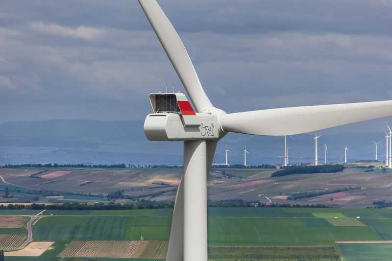 Windrad im Windpark Flomborn II
