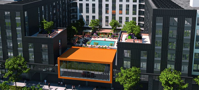 Visualisierung Class A Apartmentanlage Residential USA